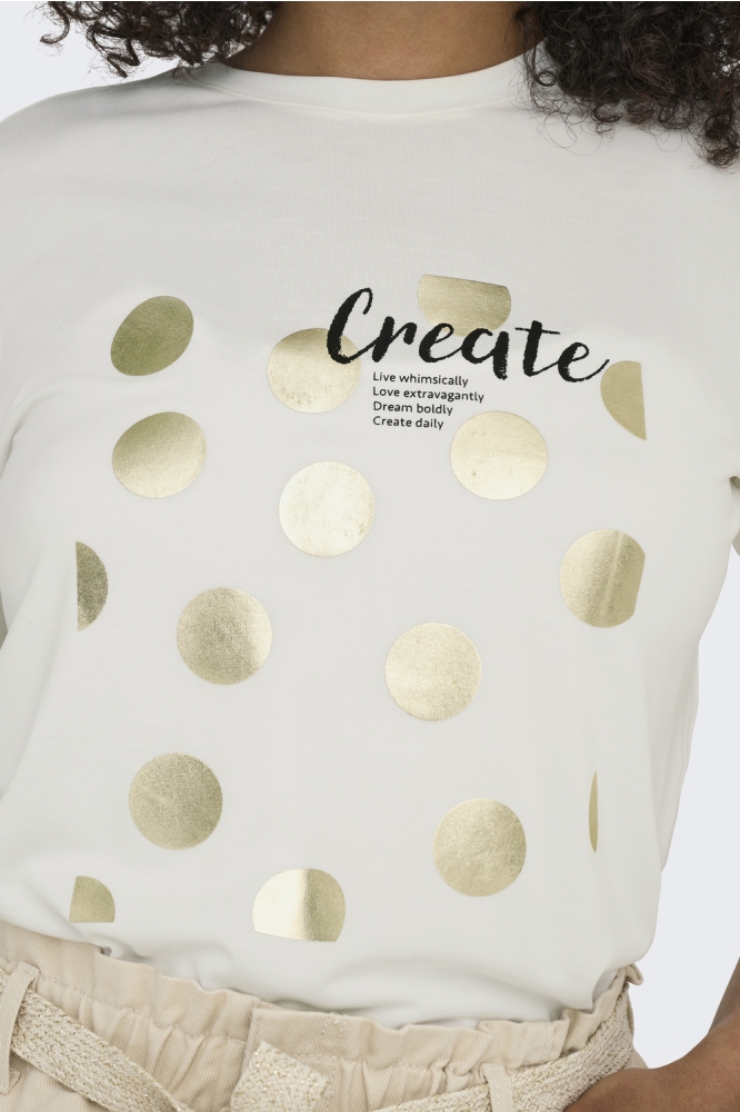ONLFREE LIFE S/S CREATE TOP BOX JRS 15349921 CLOUD DANCER/CREATE